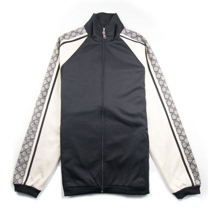 Gucci Oversize Technical Jersey Zip Track Top Black