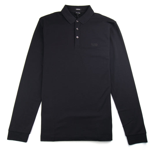 Hugo Boss Pado 10 Long Sleeve Polo Shirt Black