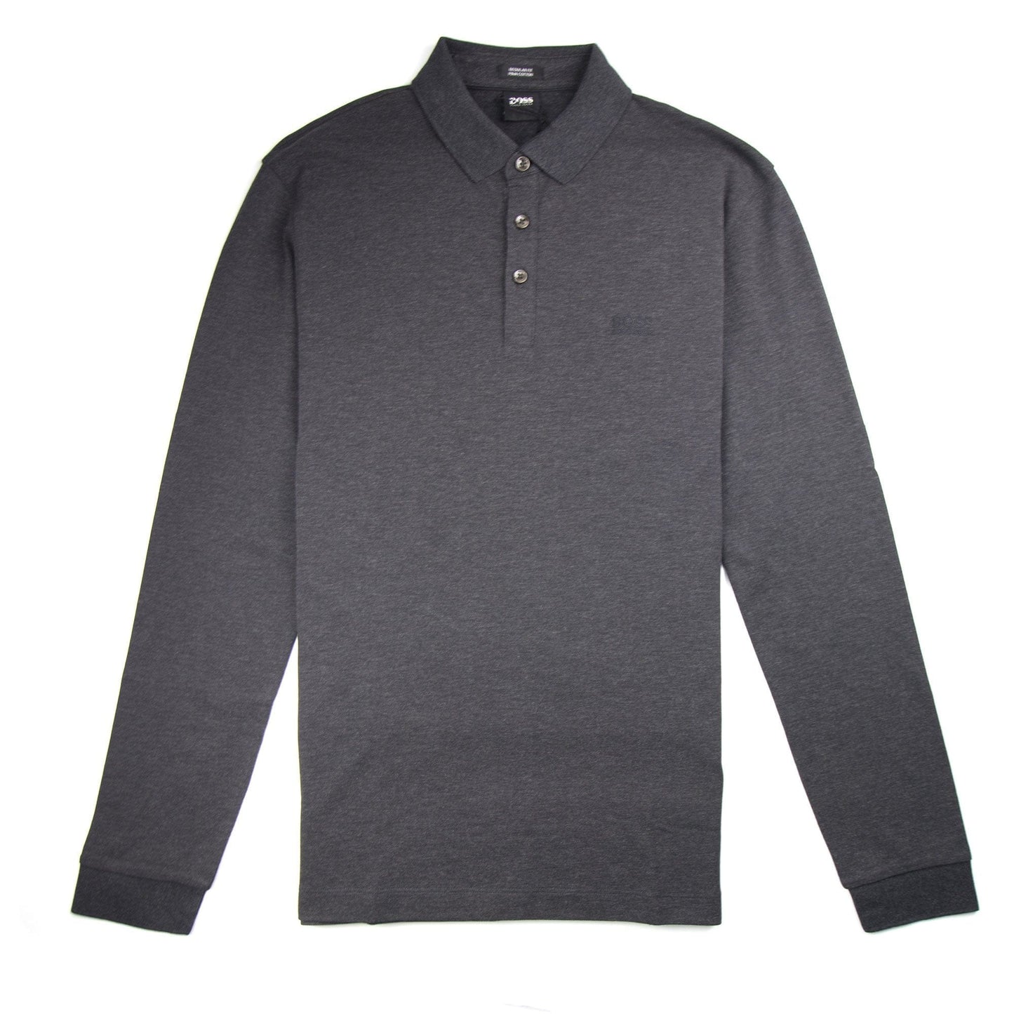 Hugo Boss Pado 10 Long Sleeve Polo Shirt Dark Grey