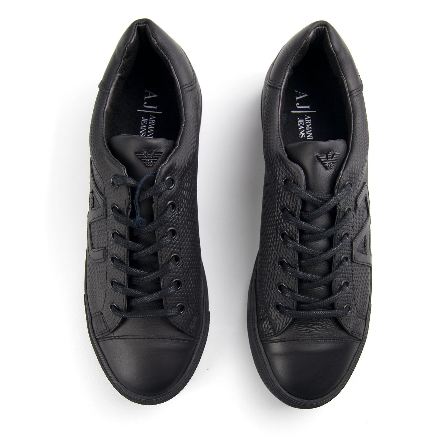 Armani Jeans Leather Low Shoe Black