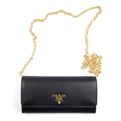 Prada Saffiano Leather Mini-Bag Black