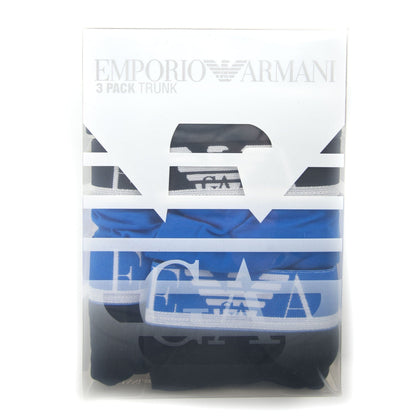 Emporio Armani 3 Pack Boxer Trunk Blue/Grey/Black