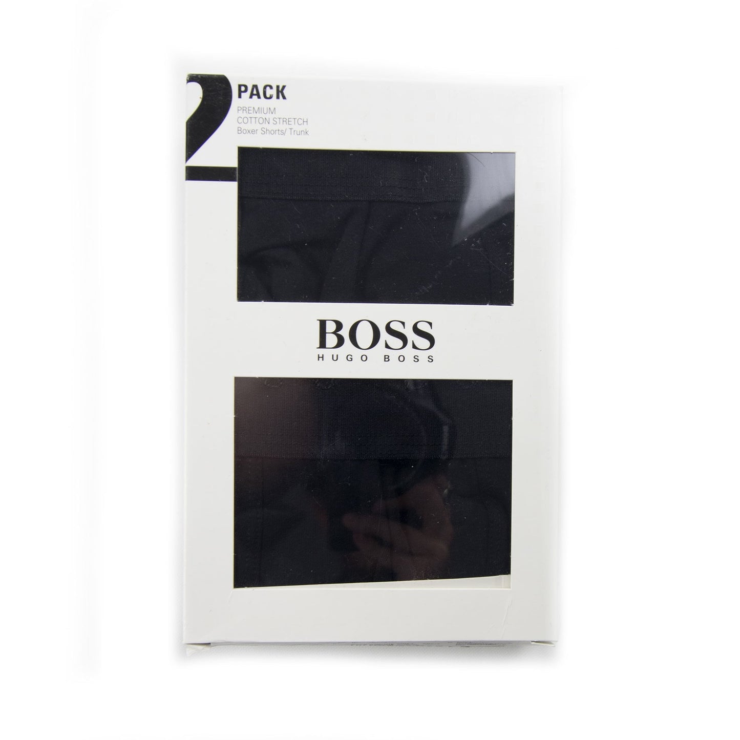 Hugo Boss Premium Cotton Stretch Boxer Shorts 2 Pack Black