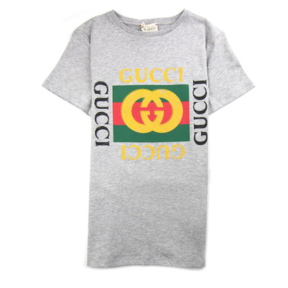 Gucci Junior Gucci Logo T-Shirt Light Grey