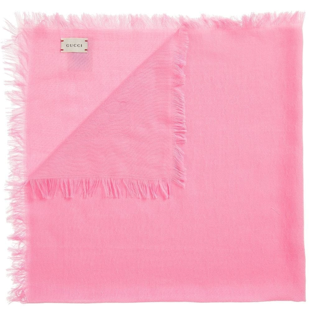 Gucci Junior GG Cotton Shawl Pink