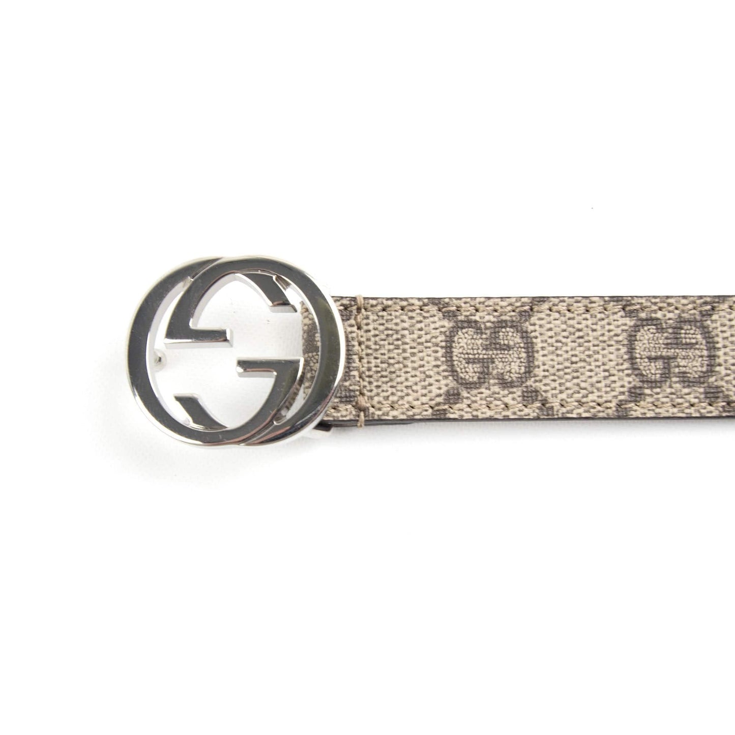 Gucci Junior GG Supreme Belt Brown