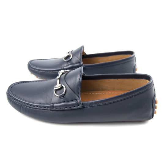 Gucci Driver Loafer with Buckle Blue