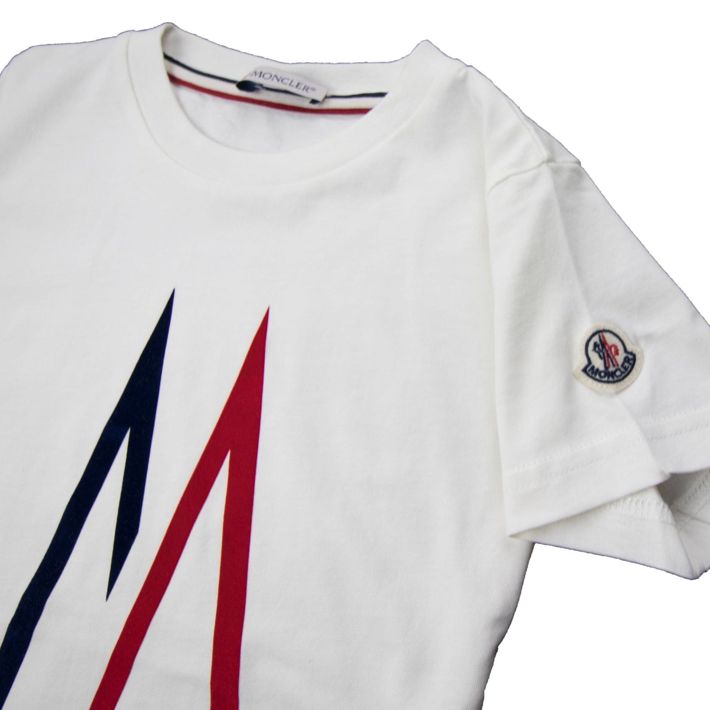 Moncler Junior Large Logo T-Shirt White