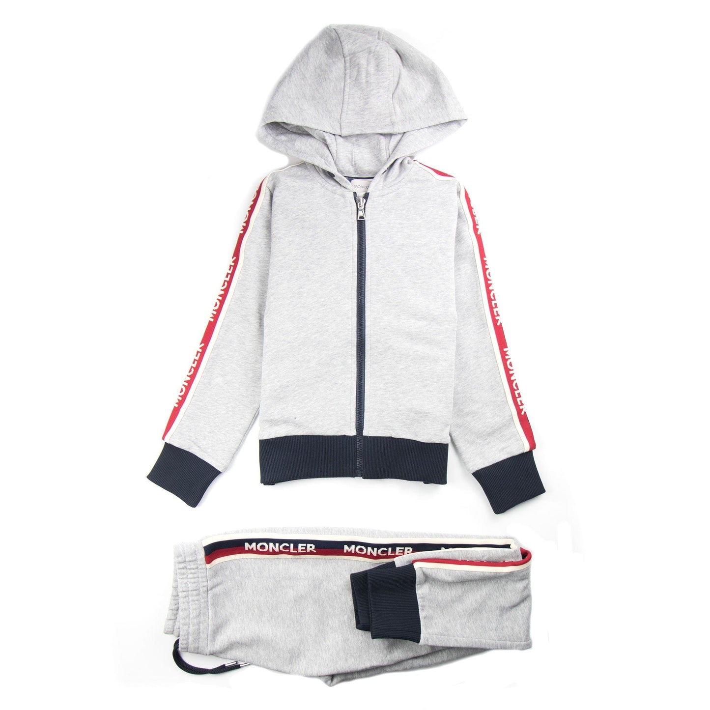 Moncler Junior Tracksuit Light Grey