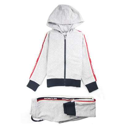 Moncler Junior Tracksuit Light Grey