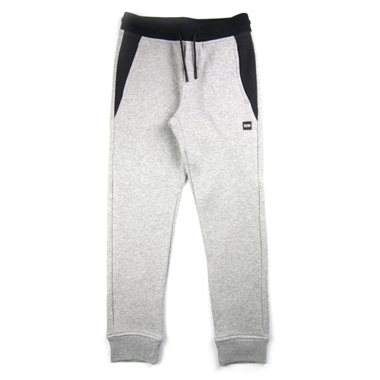 Hugo Boss Kids Track Bottoms Rubber Logo Grey/Black