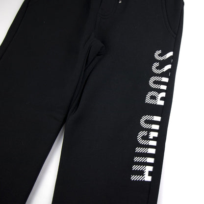 Hugo Boss Kids Side Logo Tracksuit Bottoms Black
