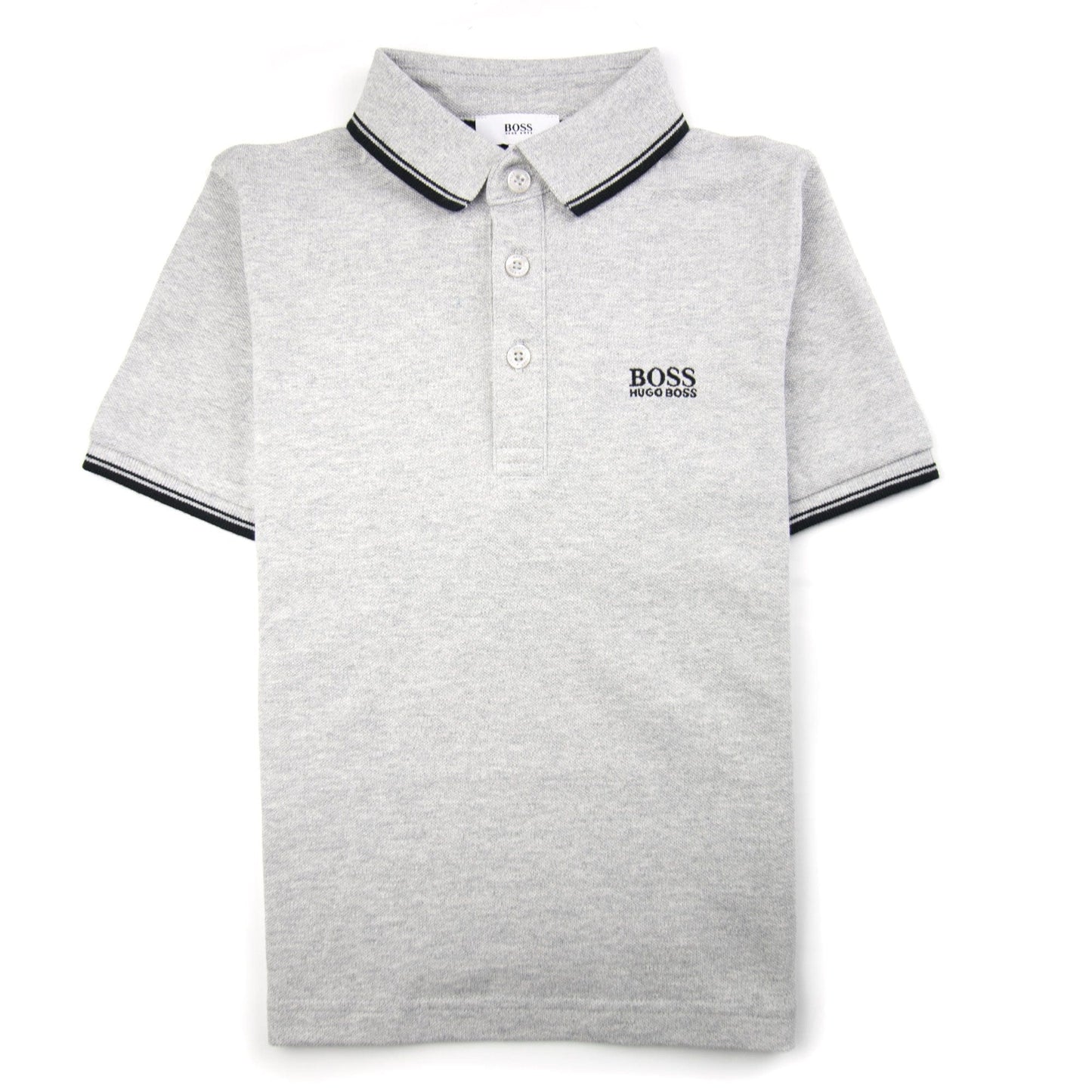 Hugo Boss Kids Tipped Short Sleeve Polo Light Grey