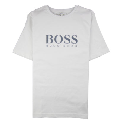 Hugo Boss Kids Chest Logo T-Shirt White/Blue