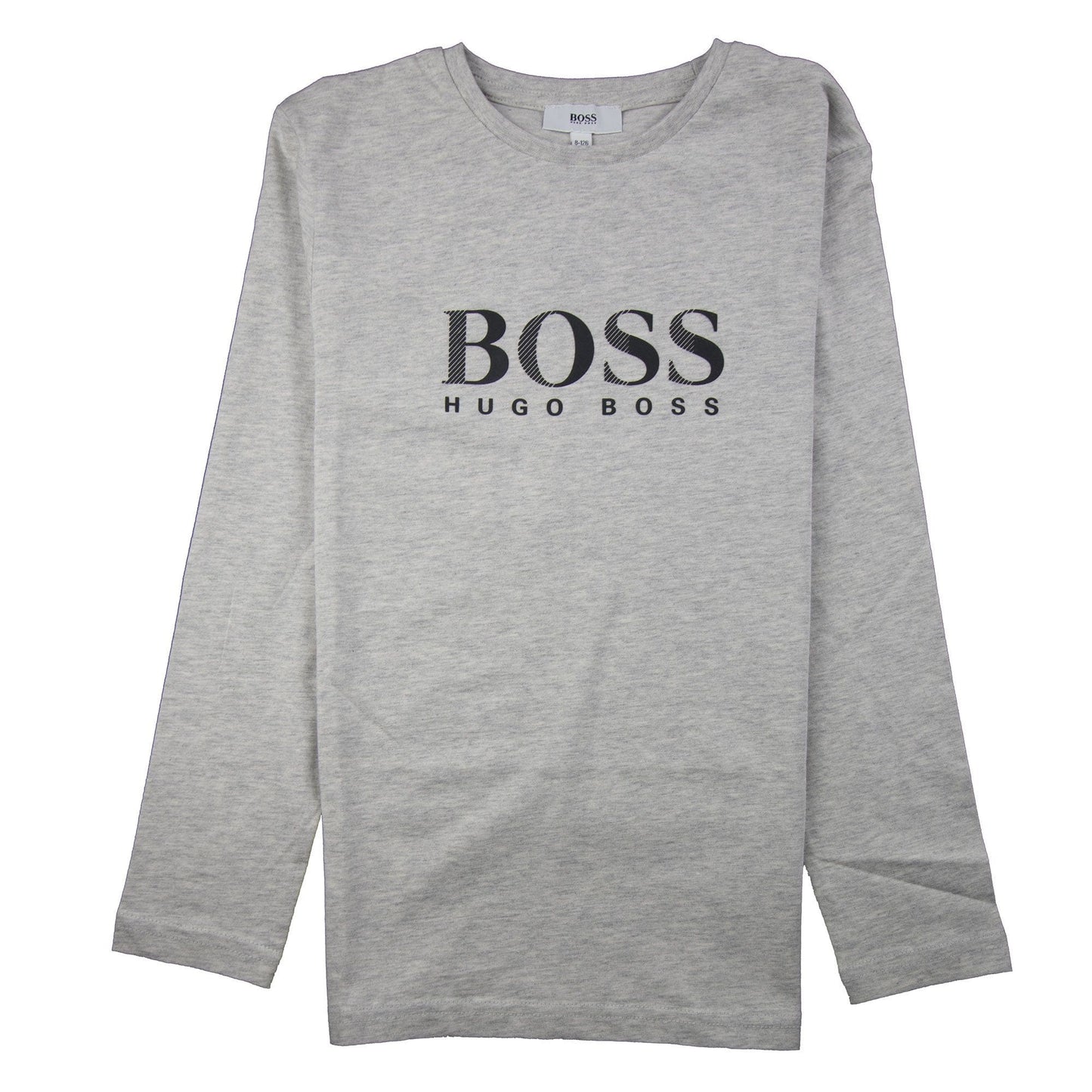 Hugo Boss Kids Chest Logo Long Sleeve T-Shirt Light Grey
