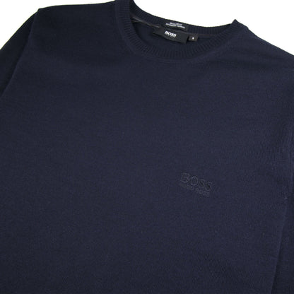 Hugo Boss Bargritte-B Round Neck Knitted Jumper Navy