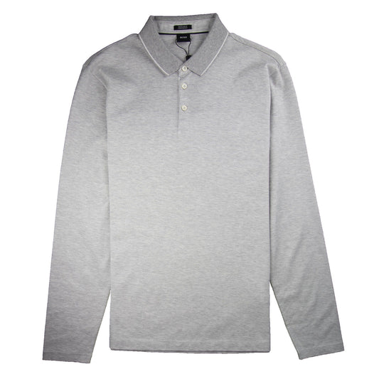 Hugo Boss Pearl 03 L/s Polo Light Grey