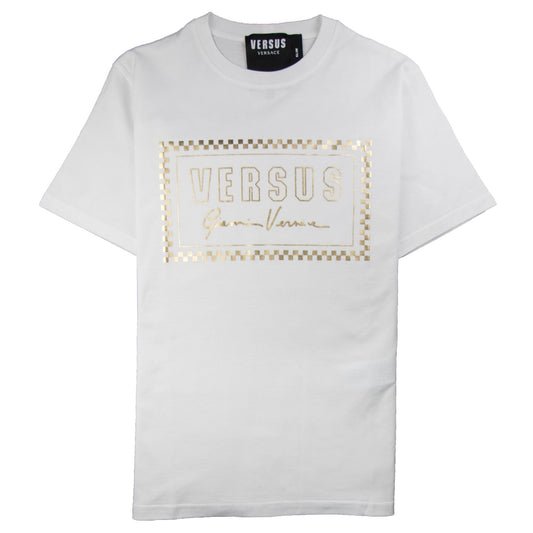 Versace Versus 90's Foil Logo T-Shirt White/Gold
