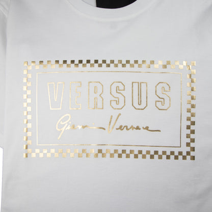 Versace Versus 90's Foil Logo T-Shirt White/Gold