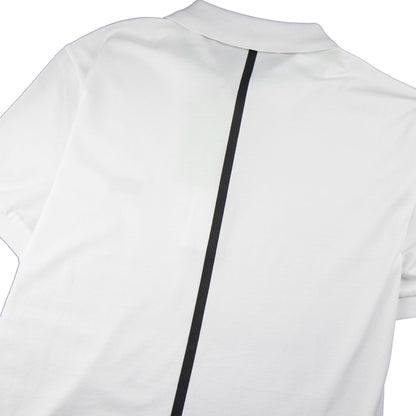 Hugo Boss Philix Zip Up Short Sleeve Polo White