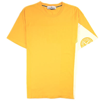 Stone Island Arm And Back Compass Logo T-Shirt Yellow