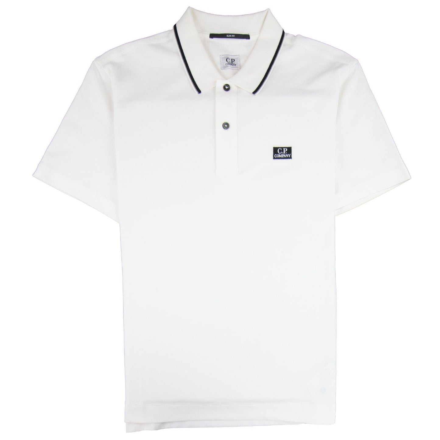 CP Company Tipped Polo Shirt White