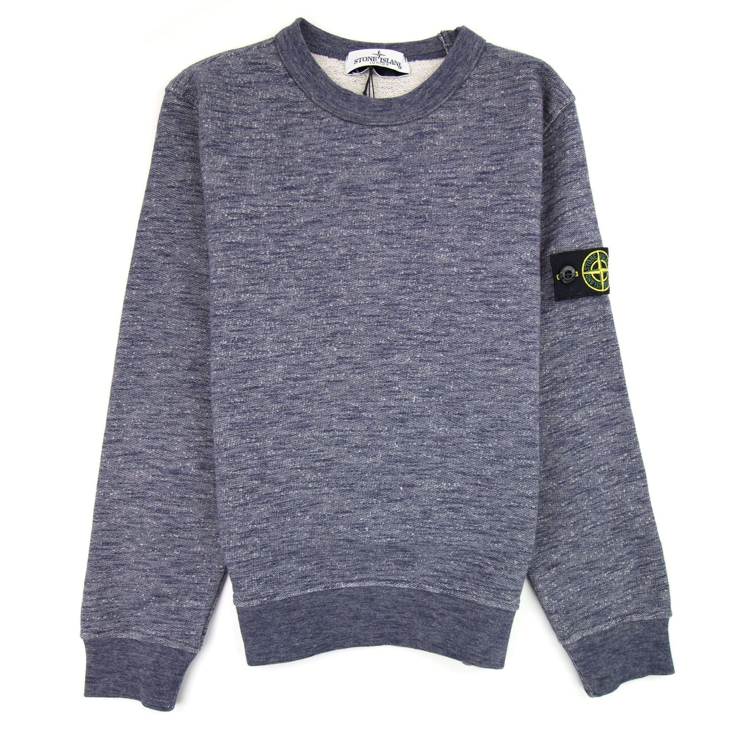 Stone Island Junior S/S Sweatshirt Marl Blue V0026