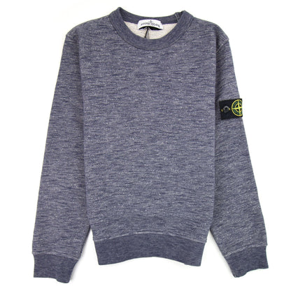 Stone Island Junior S/S Sweatshirt Marl Blue V0026