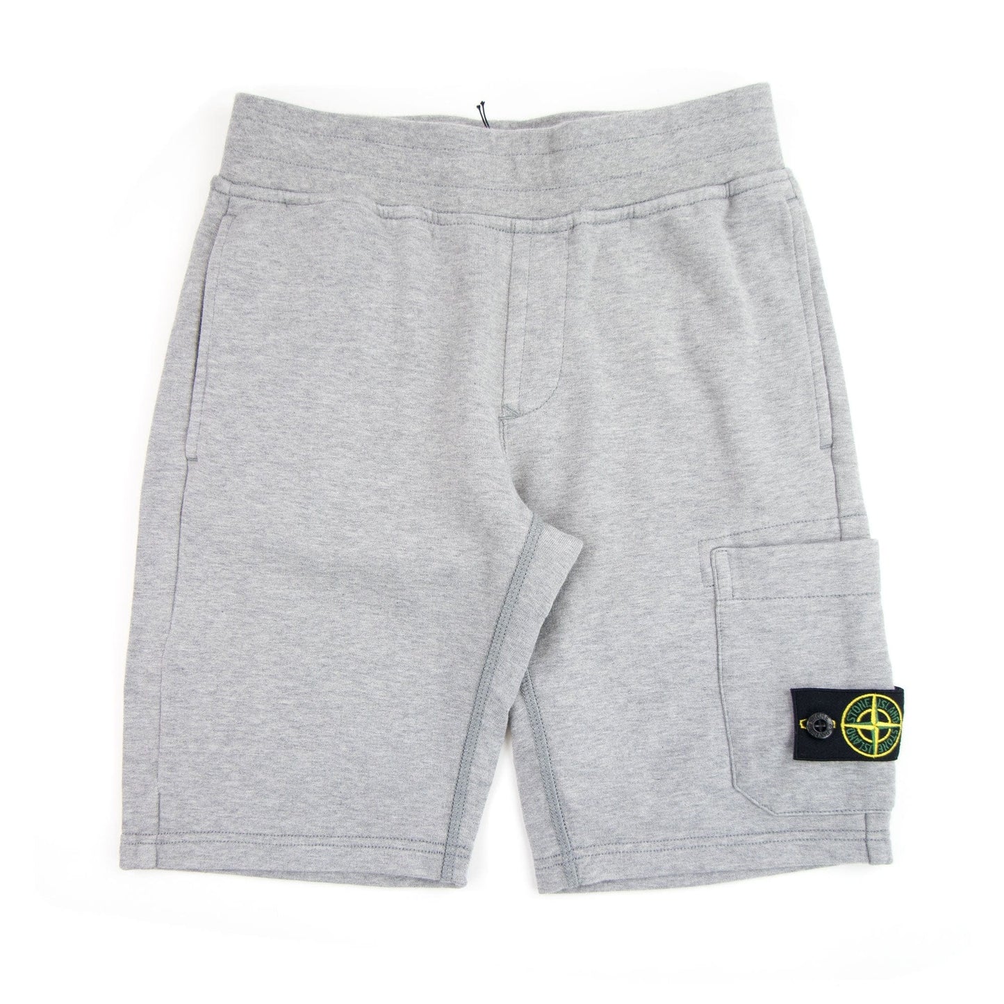 Stone Island Junior Bermuda Fleece Shorts Light Grey V1064
