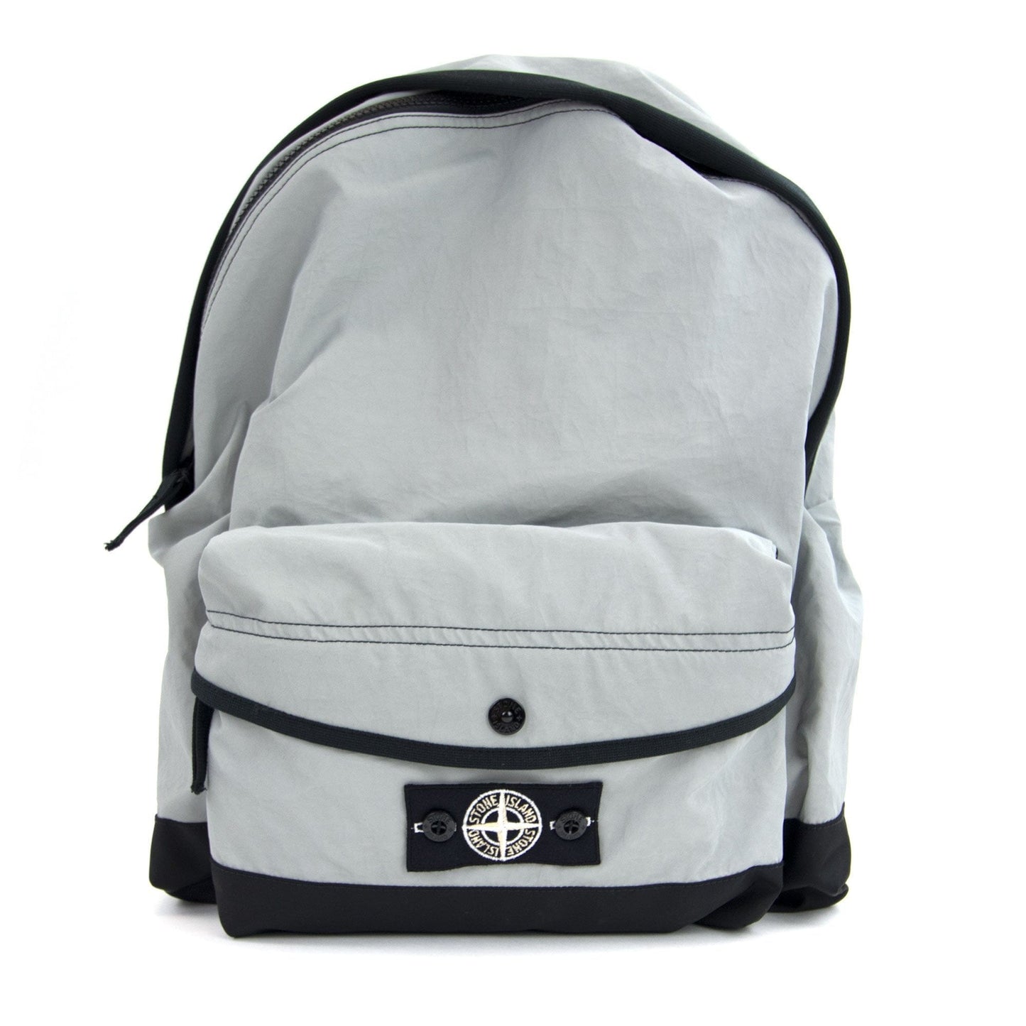 Stone Island Junior Garment Dyed Plated Reflective Rucksack Grey