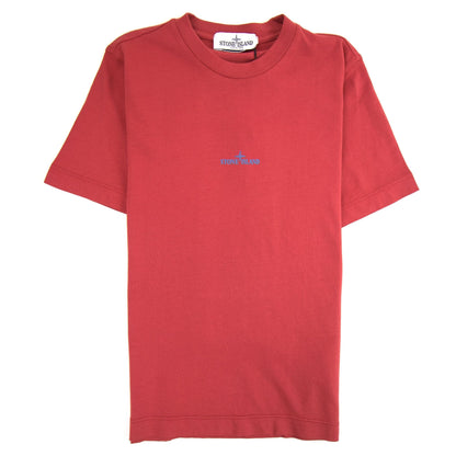Stone Island Junior Back Logo T-Shirt Red V0010