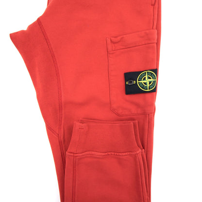 Stone Island 60351 Fleece Track Pants Red V0015