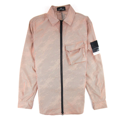Stone Island Shadow Project Lenticular Zip-up Overshirt Jacket Peach V0083