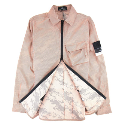 Stone Island Shadow Project Lenticular Zip-up Overshirt Jacket Peach V0083