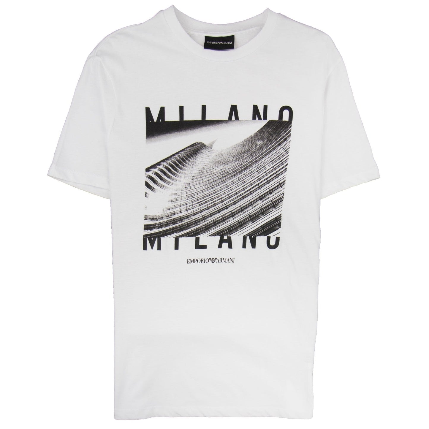 Armani Jeans City Logo Milano T-shirt Bianco Ottico 0100