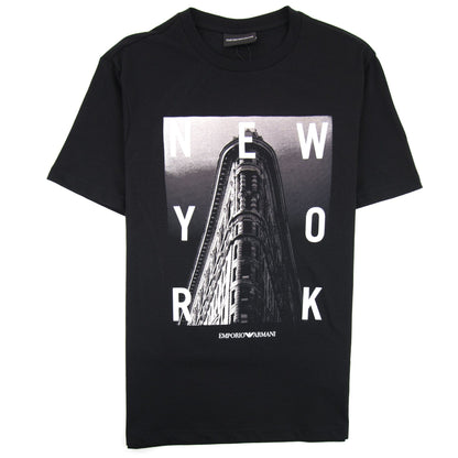 Armani Jeans City Logo New York T-shirt Nero 0999