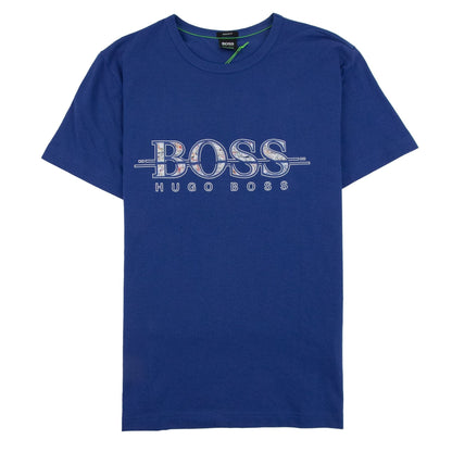 Hugo Boss Large Multi Colour Logo 7 T-shirt Blue