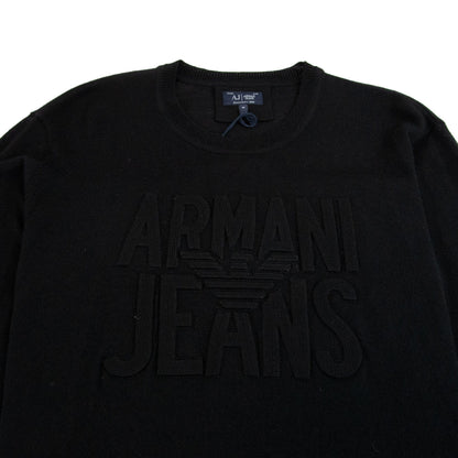 Armani Jeans Embossed Logo Lightweight Sweatshirt Nero