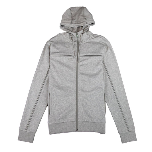 Hugo Boss Saggy Stripe Zip Up Hoody Grey