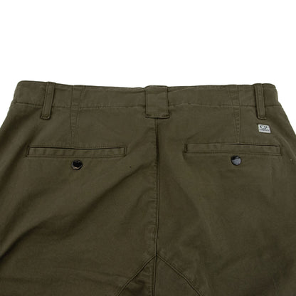 CP Company Bermuda Cargo Stretch Gabardine Shorts Olive 672