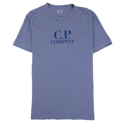 CP Company Garment Dyed Logo T-shirt Blue 874