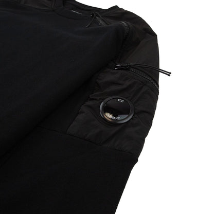 CP Company Nylon Mix Arm Lens Zip Sweatshirt Black 999
