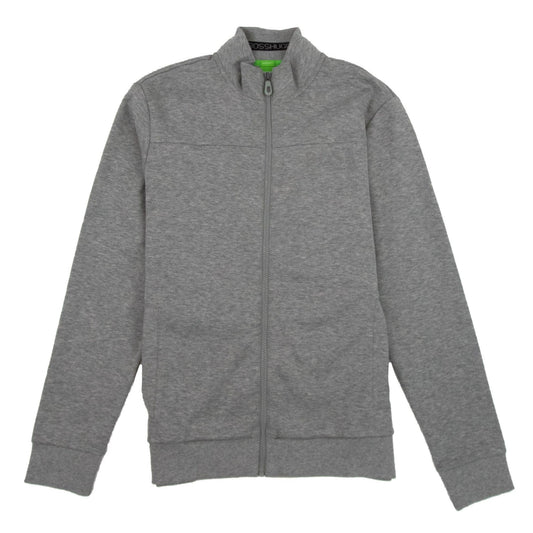 Hugo Boss Zip Up Skaz Funnel Neck Cardigan Grey