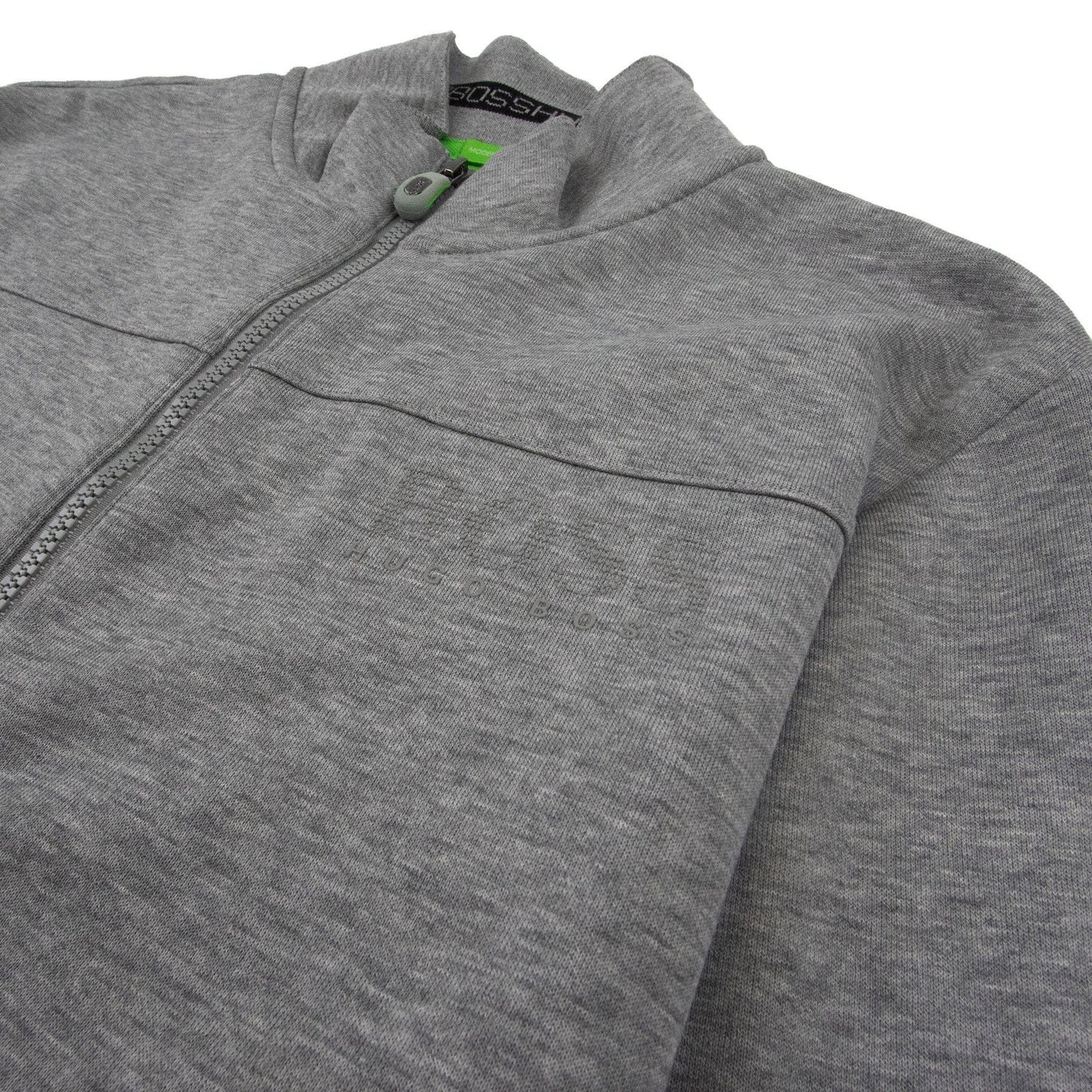 Hugo Boss Zip Up Skaz Funnel Neck Cardigan Grey