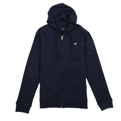 Armani Jeans AJ Eagle Patch Logo Hoody Blue