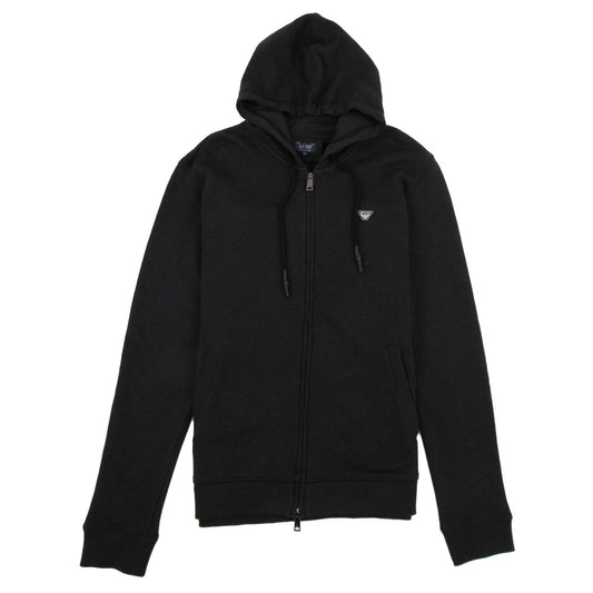 Armani Jeans AJ Eagle Patch Logo Hoody Nero