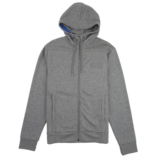 Hugo Boss Saggy Embossed Logo Hoodie Grey
