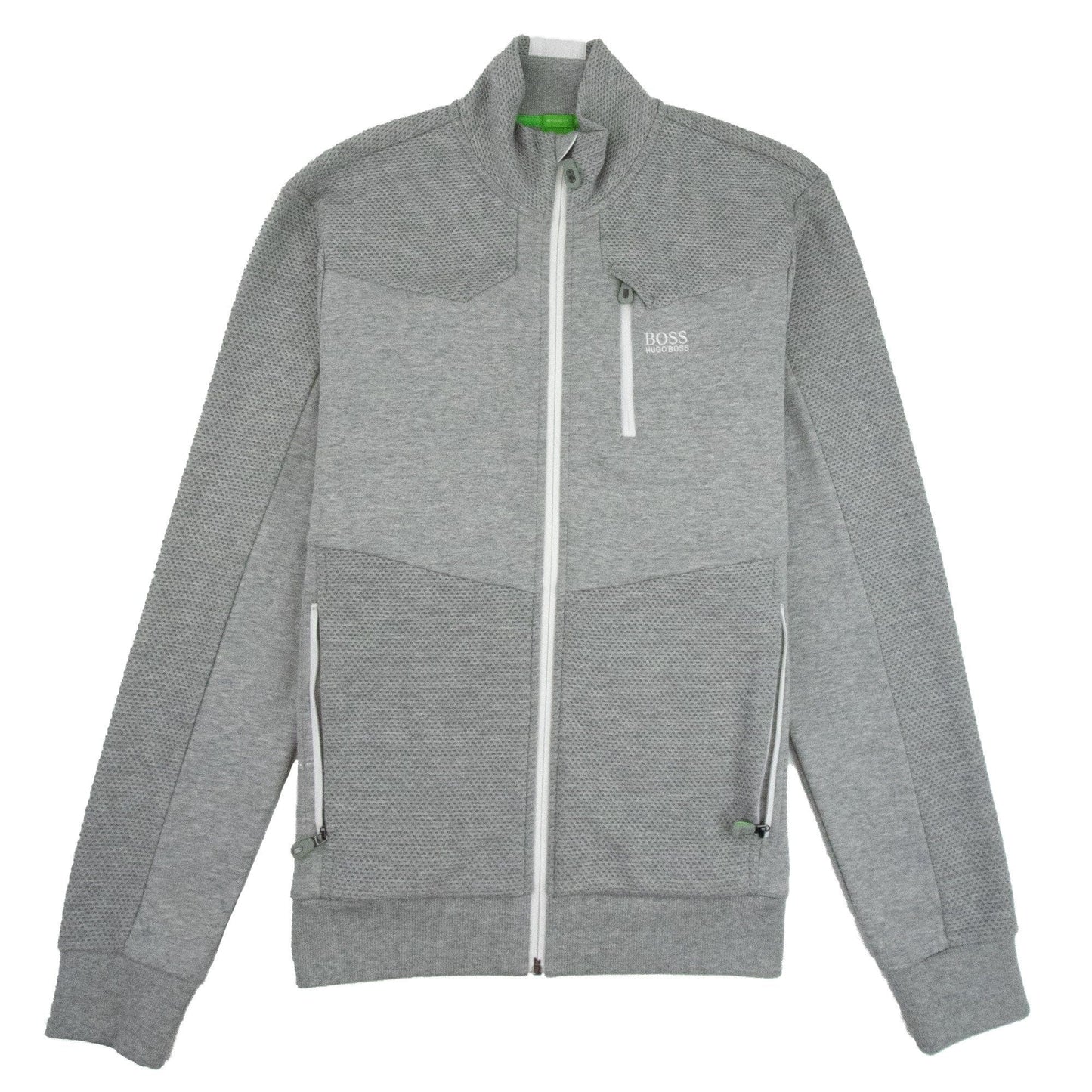 Hugo Boss Skavon Funnel Neck Tracksuit Top Grey