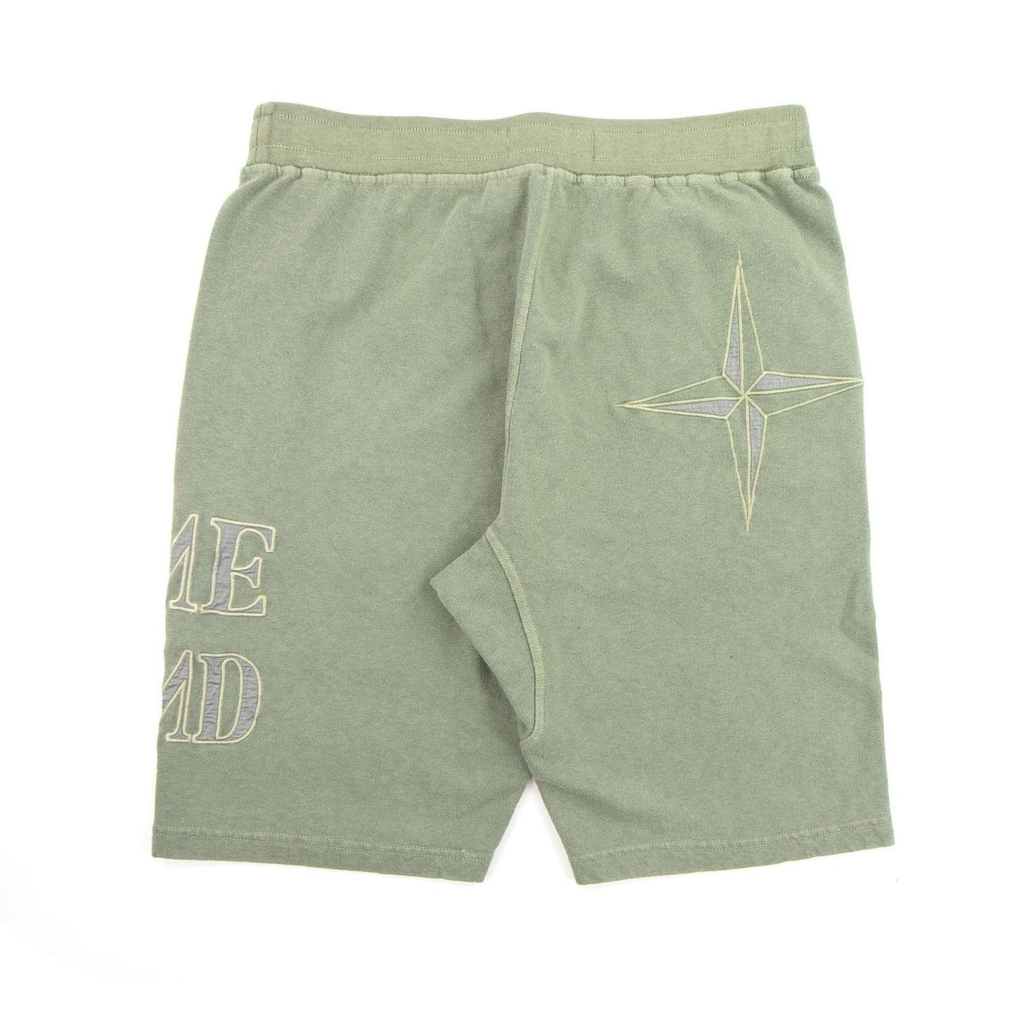 Stone Island Large Logo Garment Dyed Shorts Green V0155