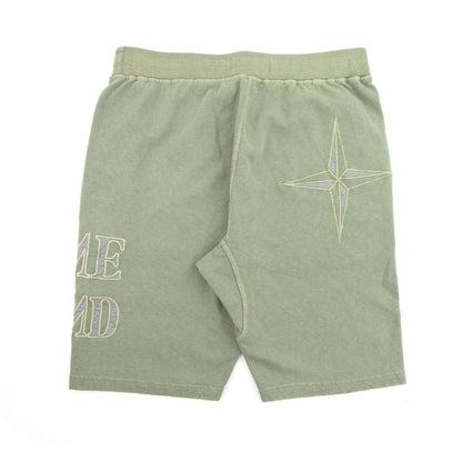 Stone Island Large Logo Garment Dyed Shorts Green V0155